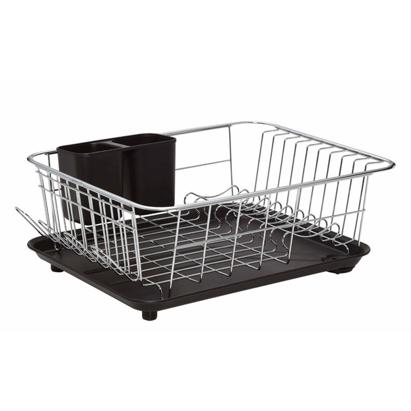 Farberware Classic 3-Piece Dishrack, Black