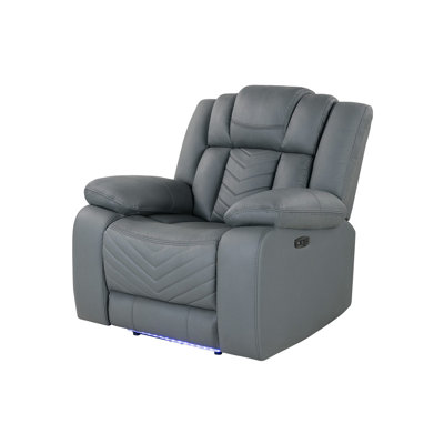 RAIZE GREY POWER RECLINER WITH LED