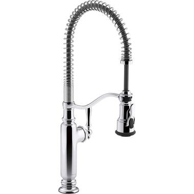 Kohler Simplice Single Handle Semi-Professional Pre-Rinse Kitchen Sink  Faucet with Three-Function Pull Down Sprayer