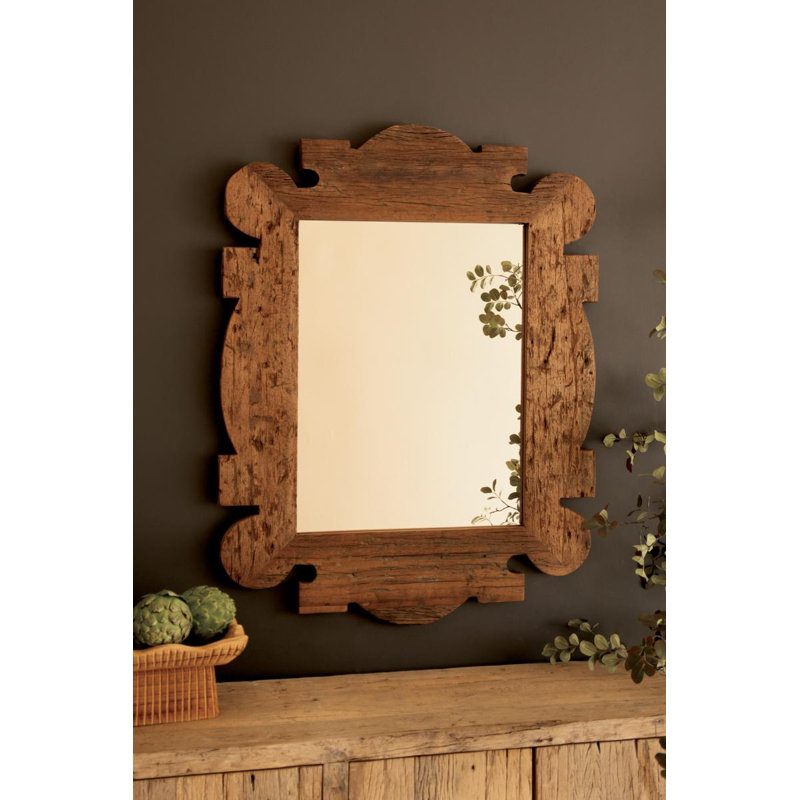 Miroir en bois récupéré