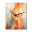 Horloge murale moderne orange et beige-40757324