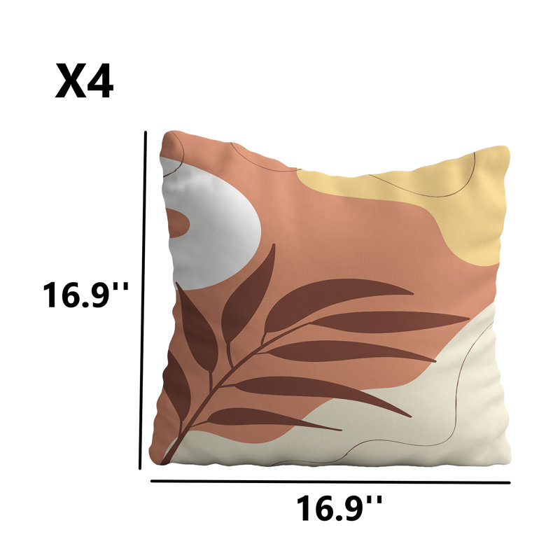 Ensemble de housse de coussin lavable et repassable 4 pièces