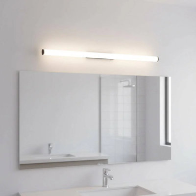 UltraBeam 12 Watt LED 915mm Wide Black Tubular Bathroom Over Mirror Sconce
