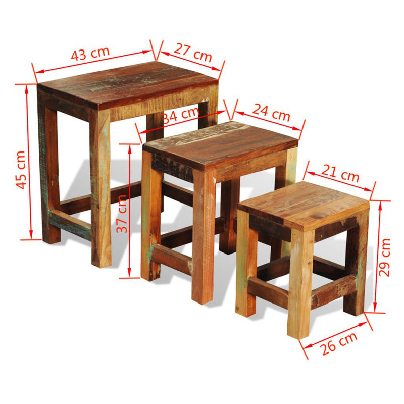 Solid Wood Nesting Tables