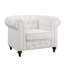 Fauteuil Chesterfield Sanner de style milieu du siècle – Fauteuil rembourré avec dossier capitonné et structure en bois-778152305