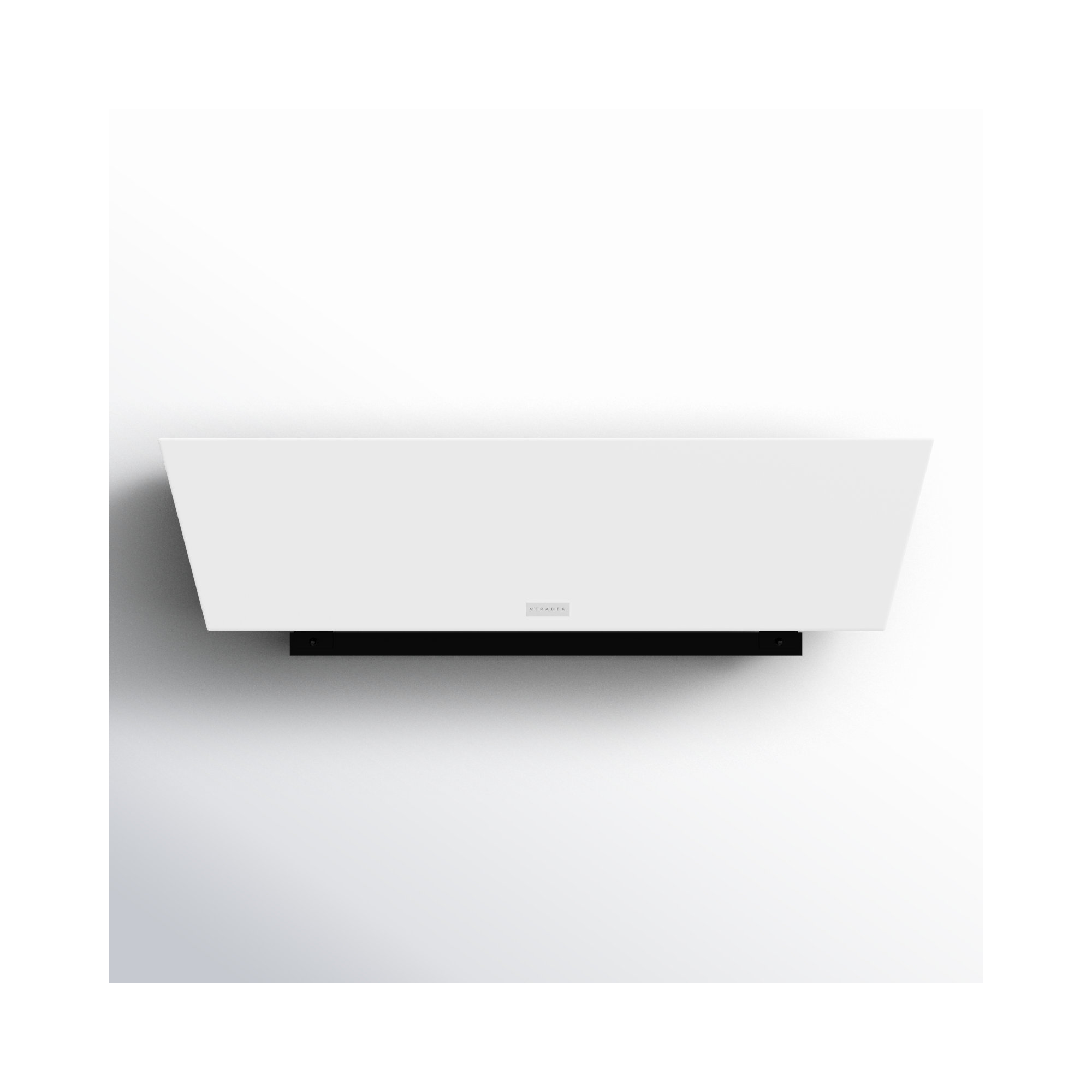 Pure Series Railing Planter, White, Set of 1, 9'' H x 36'' W x 10'' D