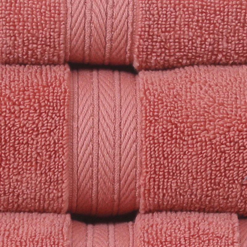 Ensemble de serviettes de bain 100% coton Elegance Essentials 550GSM, Corail
