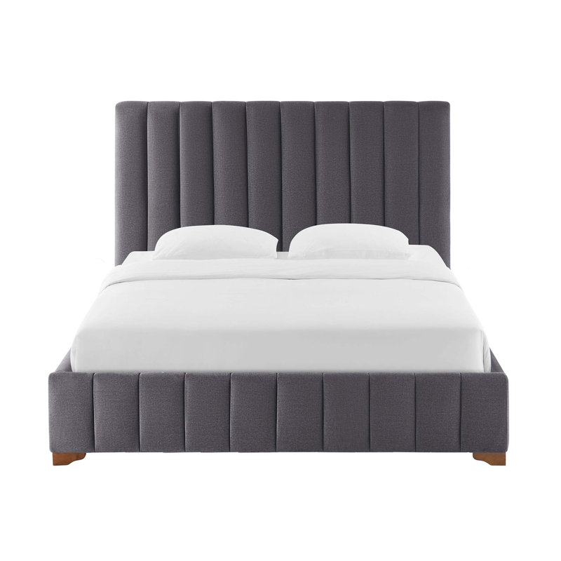 Exquisite Bed with Comfortable Headboard and Sturdy Slats, Perfect for a Peaceful and Relaxing Bedroom Retreat, Queen