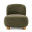 Chaise d'appoint rembourrée Boucle, vert olive-774728345