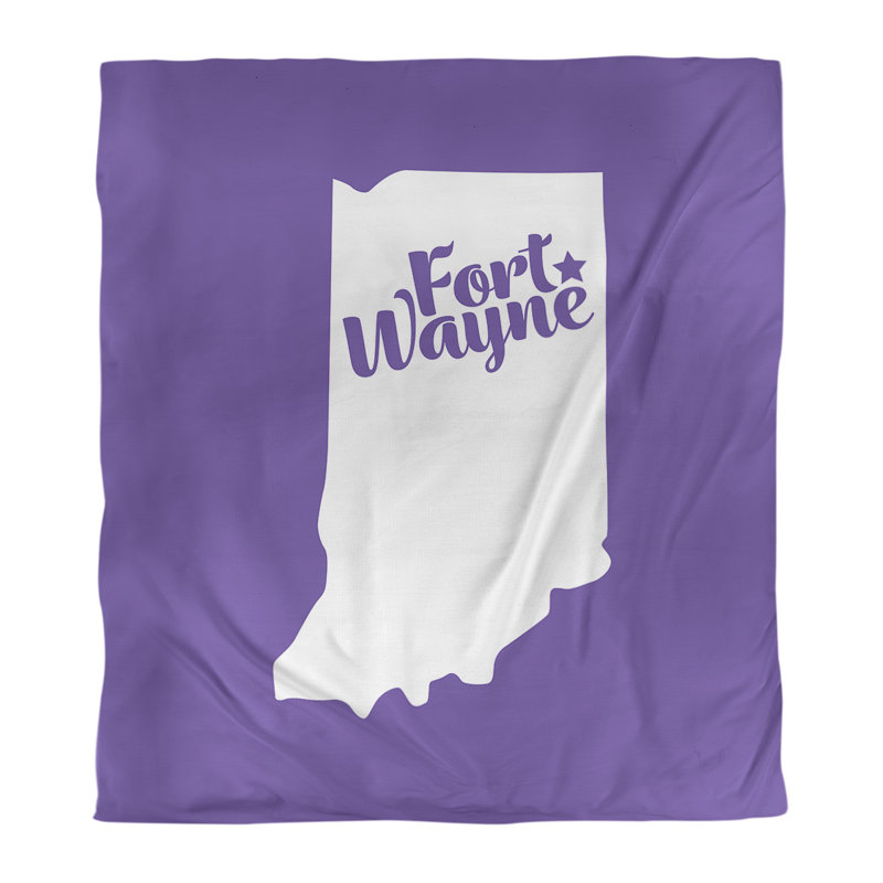 Housse de couette simple fort wayne Indiana, Mauve, Housse de couette simple TG, Polyester brossé