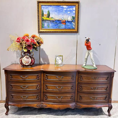 Armoire d'appoint en bois manufacturé brun foncé