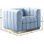 Fauteuil en velours de 38,5 po Tyneside-1883192246
