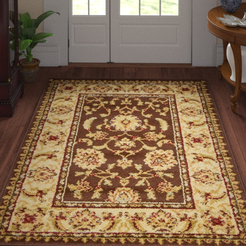 Tapis oriental brun Rosaria, Rectangle 7 pi 10 po x 11 pi