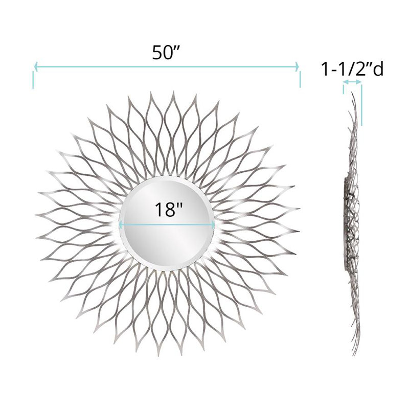 Morocco Metal Sunburst Mirror