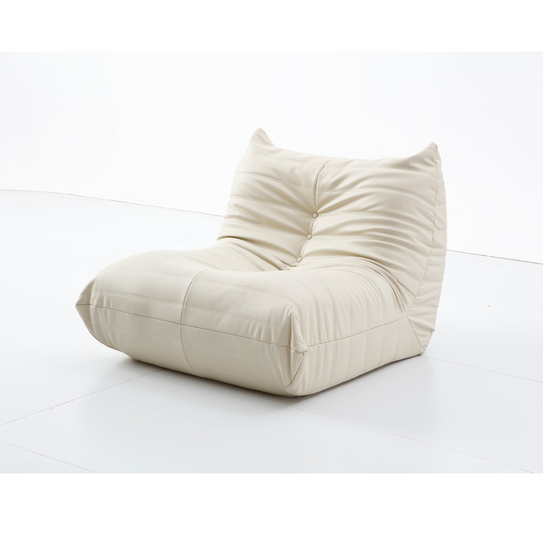 Abbie 34.2'' Lazy Sofa Leather Sofa Bean Bag Chair Floor Sofa for Living Room Trule 