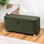 Banc de rangement en velours