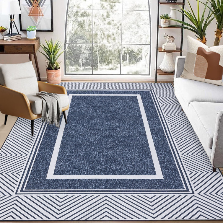 Washable Geometric Indoor Rug