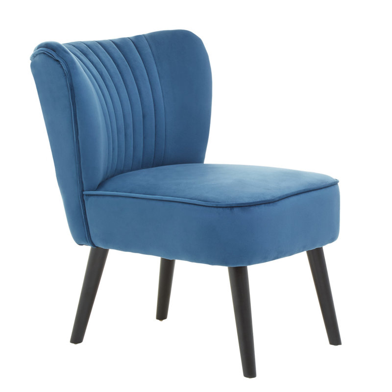 Glasgow Upholstered Slipper Chair, Blue