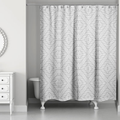 Rideau de douche simple géométrique Travers