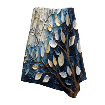 Leaf And Flower Charm In Winter II - Leaves Fleece Throw Blanket