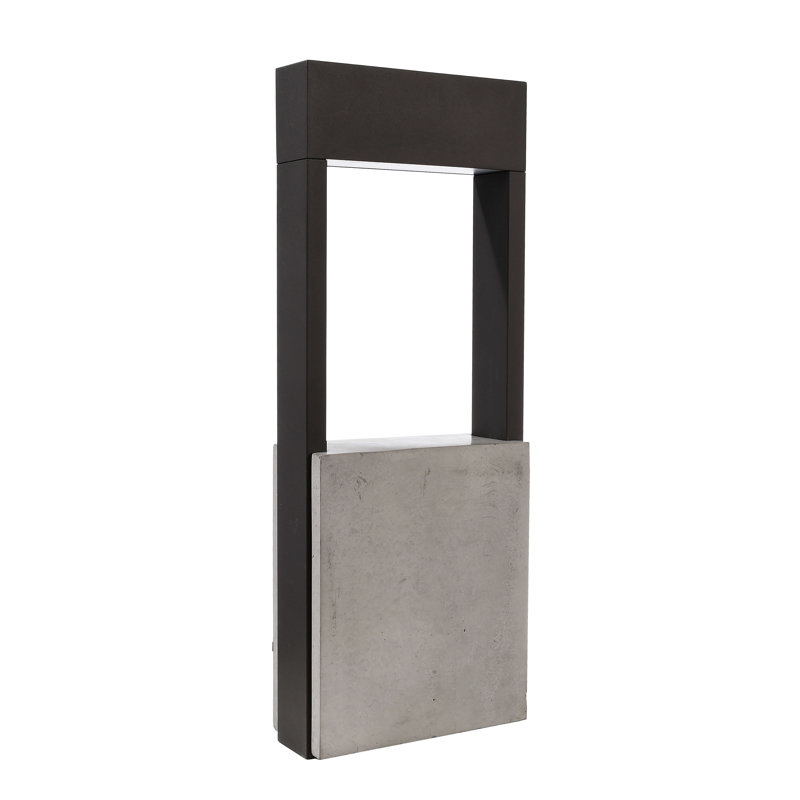Chertan Dark Grey Integrated LED Aluminum Pathway Light, 45cm H x 17cm W x 7.2cm D
