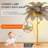 Modern LED Dimmable Floor Lamp With Natural Ostrich Feather Shade, Adjustable Light For Living Room, Bedroom, Office, And Dining Room