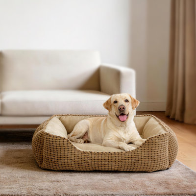  Lit pour chien pour les grands chiens de taille moyenne, lit pour chiot de couchage rectangulaire lavable, lit pour chat doux et apaisant pour les chats d'intérieur, canapé-lit pour animal de compagnie, fond antidérapant de différentes tailles