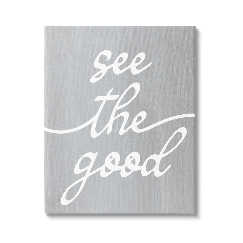 Toile grise «The Good» par Lil 'Rue, H 20 po x l 16 po x P 1,5 po