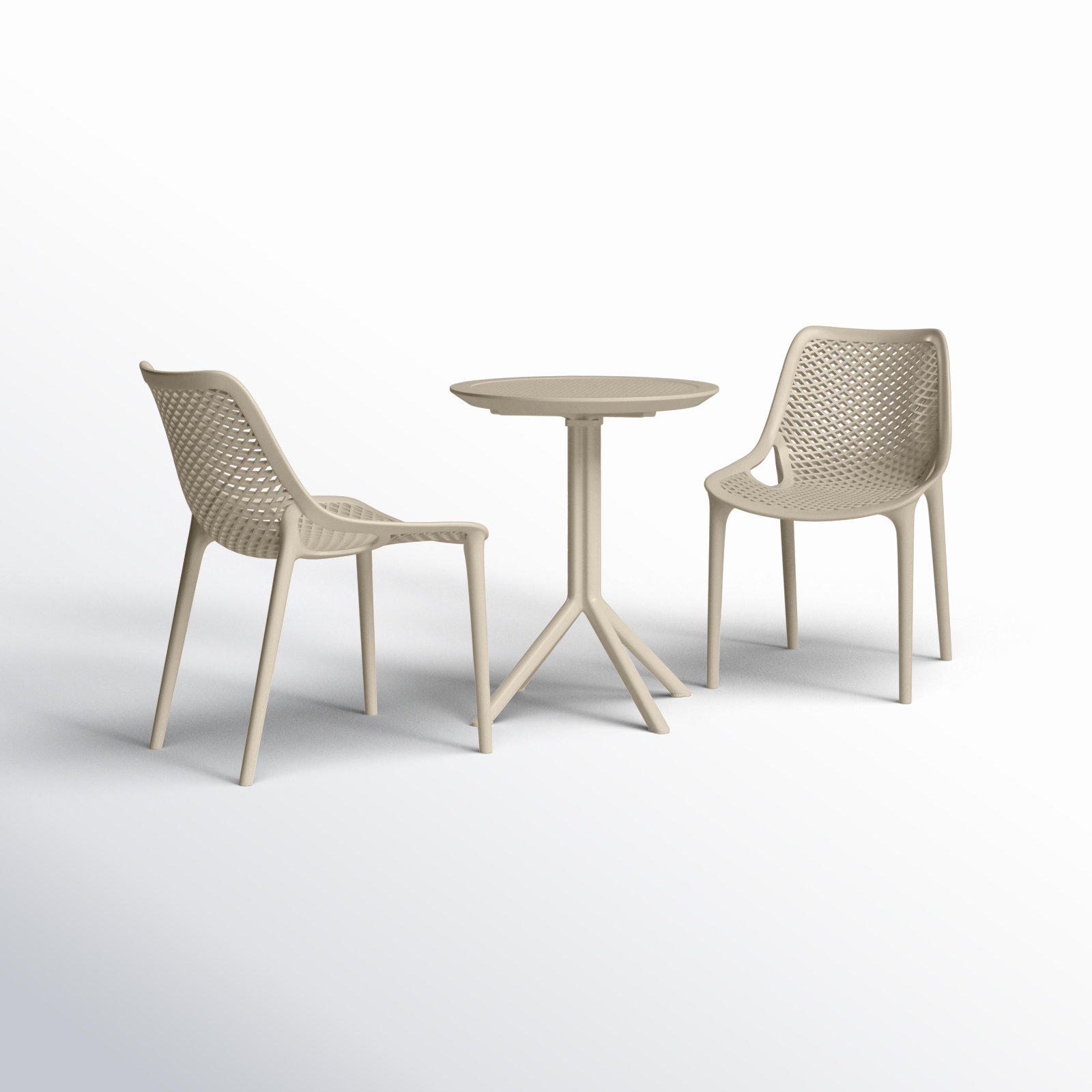 Farrah 24" Patio Bistro Set, Beige