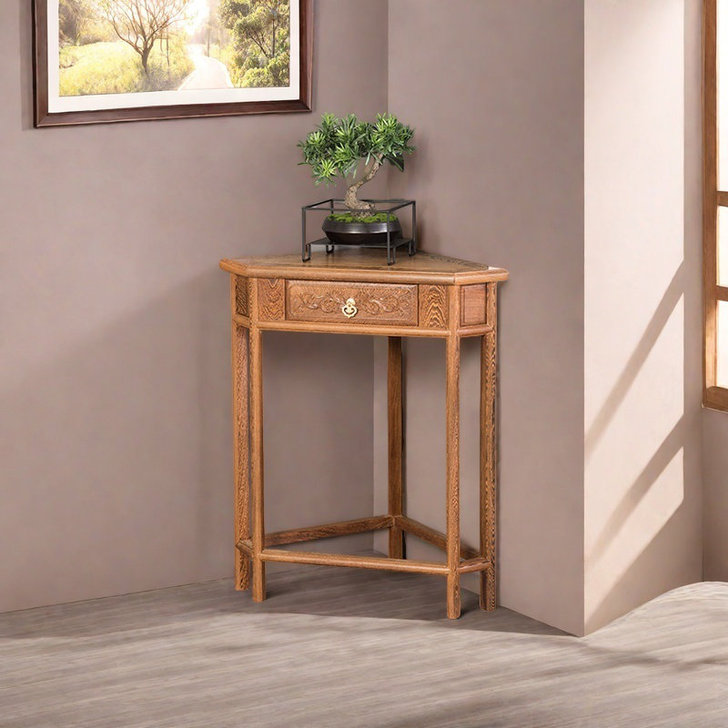 Armoire de coin en bois massif