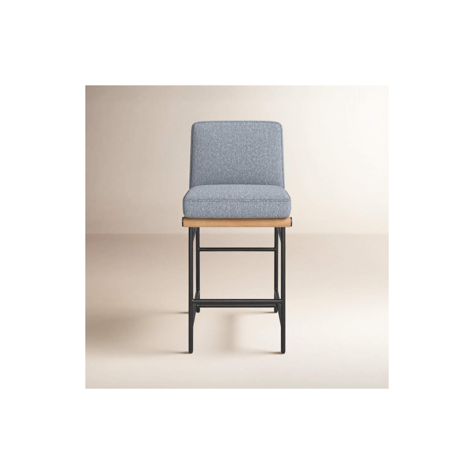 Rooney 26" Upholstered Counter Stool, Nathan Sky Tweed