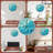 Sparkling Blue Wavy Clock Numbers