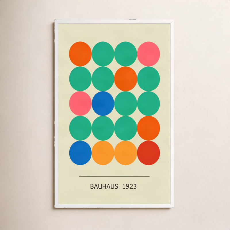 Bauhaus 1923, 16" H x 12" W x 1.25" D, Opaque White