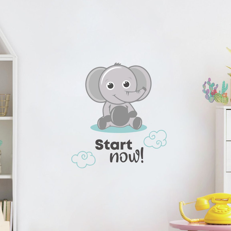 Text & Numbers Wall Decal, 40" H x 35" W x 0.05" D