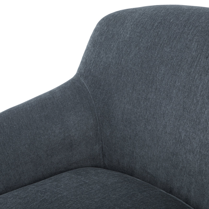 Laci Lounge Chair, Slate Blue Chenille
