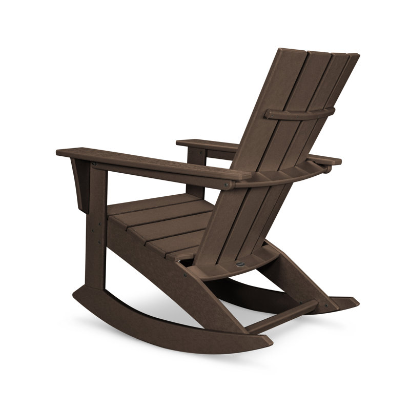 POLYWOOD Quattro Adirondack Rocking Chair, Mahogany