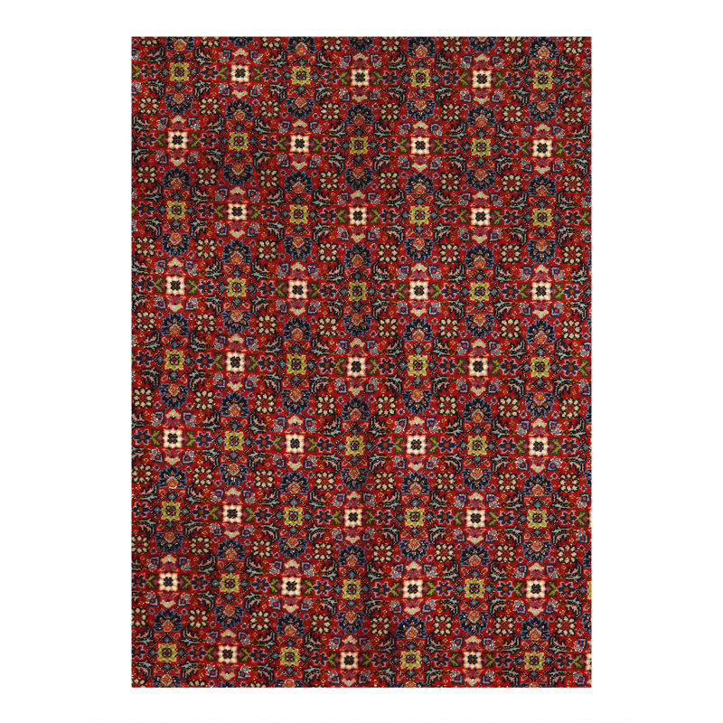 Tapis en soie et laine Tabriz Mahi Design 4 pi 1 po x 6 pi