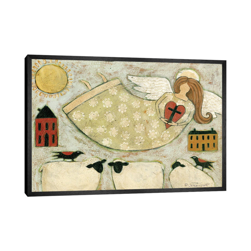 Faith Cbl 1 Piece Painting on Canvas, 45.72cm H x 66.04cm W x 3.81cm D, Black Floater Framed