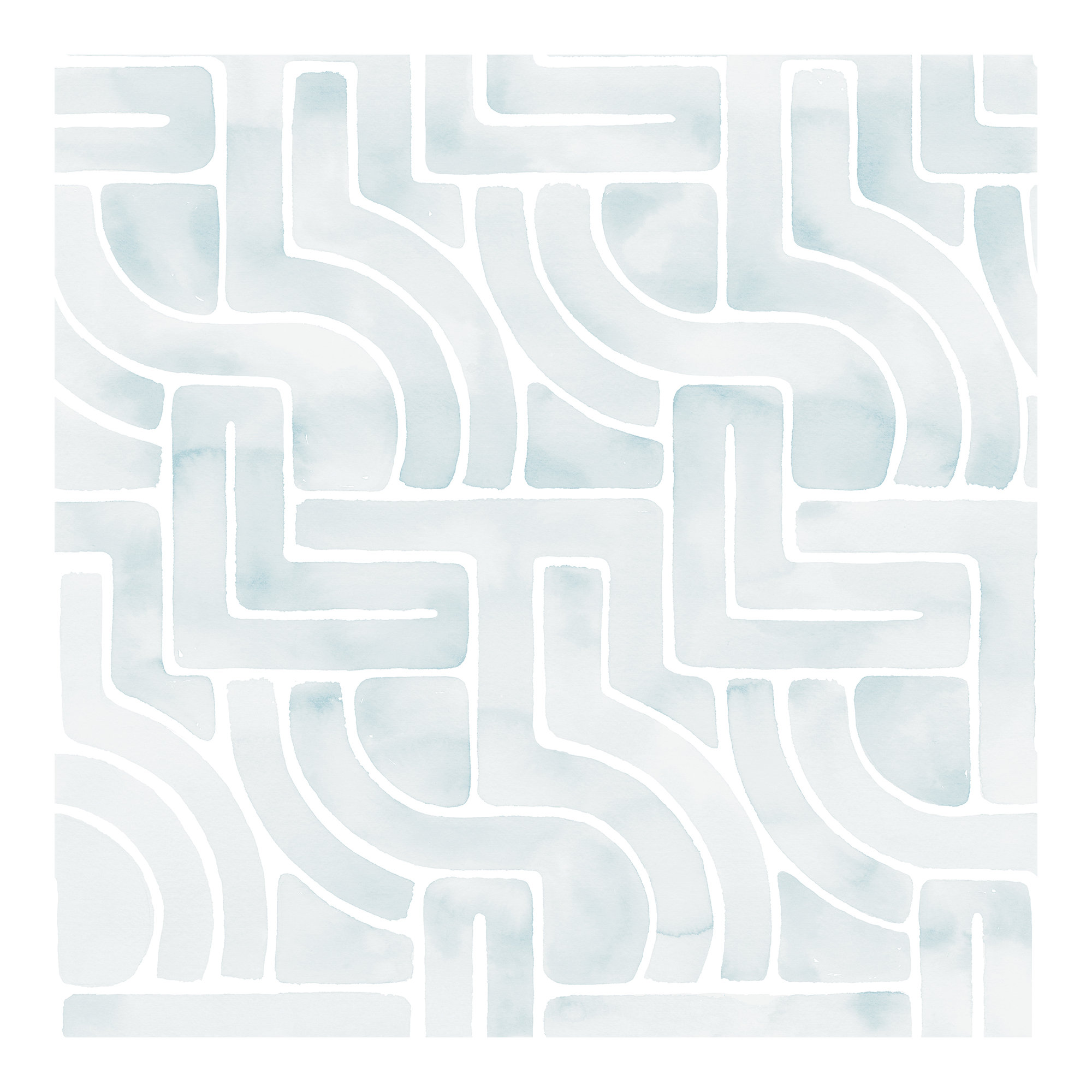 Modern Peel & Stick Geometric Wallpaper, Blue