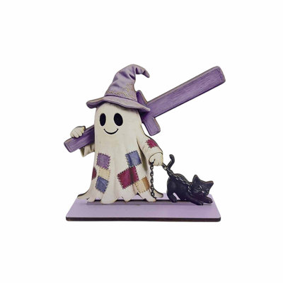 paper holder Halloween Ghost Wooden Tissue HolderRustic Wood Napkin Dispenser Spooky Ghost Tabletop Tissue Storage Box Festive Halloween Home Kitchen Bathroom Desktop