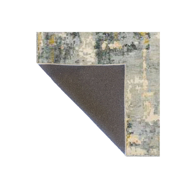 Tapis bleu délavé à motif abstrait et créatif, Tapis de couloir 2 pi 6 po x 9 pi 10 po inclus