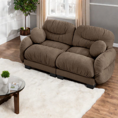 Canapés 2 places en chenille Compression Cozy, maison modulaire moderne