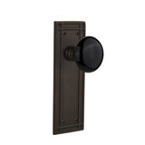 Mission Plate with Black Porcelain Door Knob