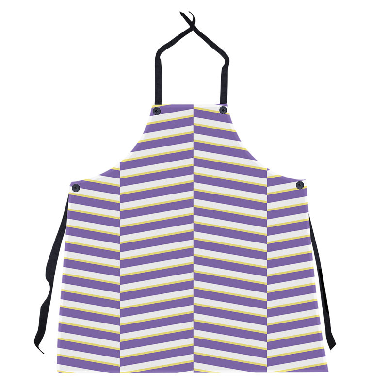Tablier à rayures fracturées, Mauve/jaune