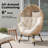 Benone Indoor/Outdoor Wicker Egg Chair Set with Ottoman and Cushions-1968710535