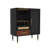 Modern Coffee Bar Cabinet with Wine Glass Rack and Storage Drawer-1137839380