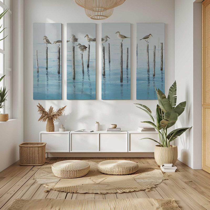Noonday Escapade | 4 Panel Split Large Canvas Print, 36" H x 54" W