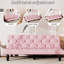 Lit en velours rose avec profondeur de 66 pouces, cadre, 3 positions réglables, rembourrage en mousse à haute élasticité, s'adapte à tous les lits décoratifs, engrenages pour passer, conception, soutien, coussins de siège relaxants-511399425-511399427-511399428