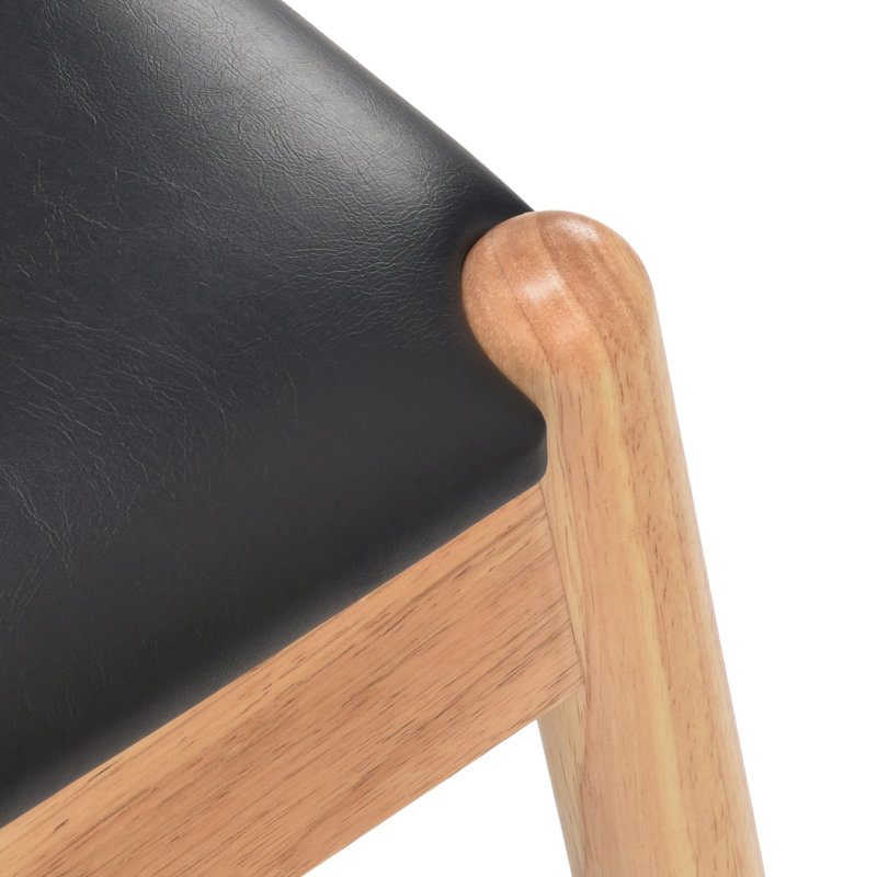 Chaises de salle à manger en tissage, Naturel, Noir