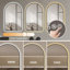 Miroir arqué à DEL pour la salle de bain, affichage de l'heure et de la température, rétroéclairage, antibuée, à intensité variable, avec trois températures de couleur - Miroir moderne pour meuble-lavabo, parfait pour un évier